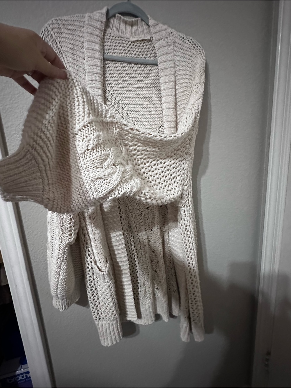 Taletha Belted Open-Knit Sweater Cardigan - Picture 5 of 11